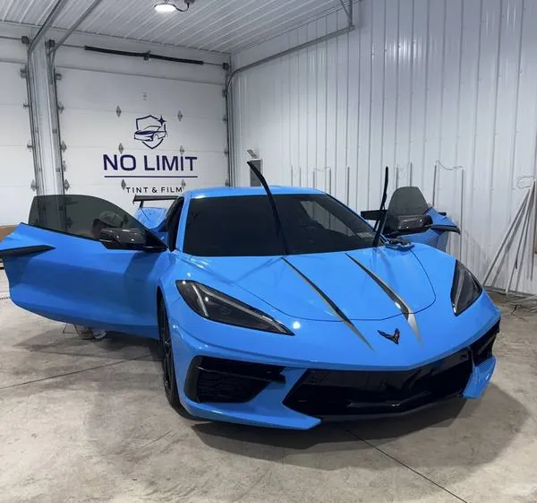 Corvette full window tint by No Limit Tint & Film